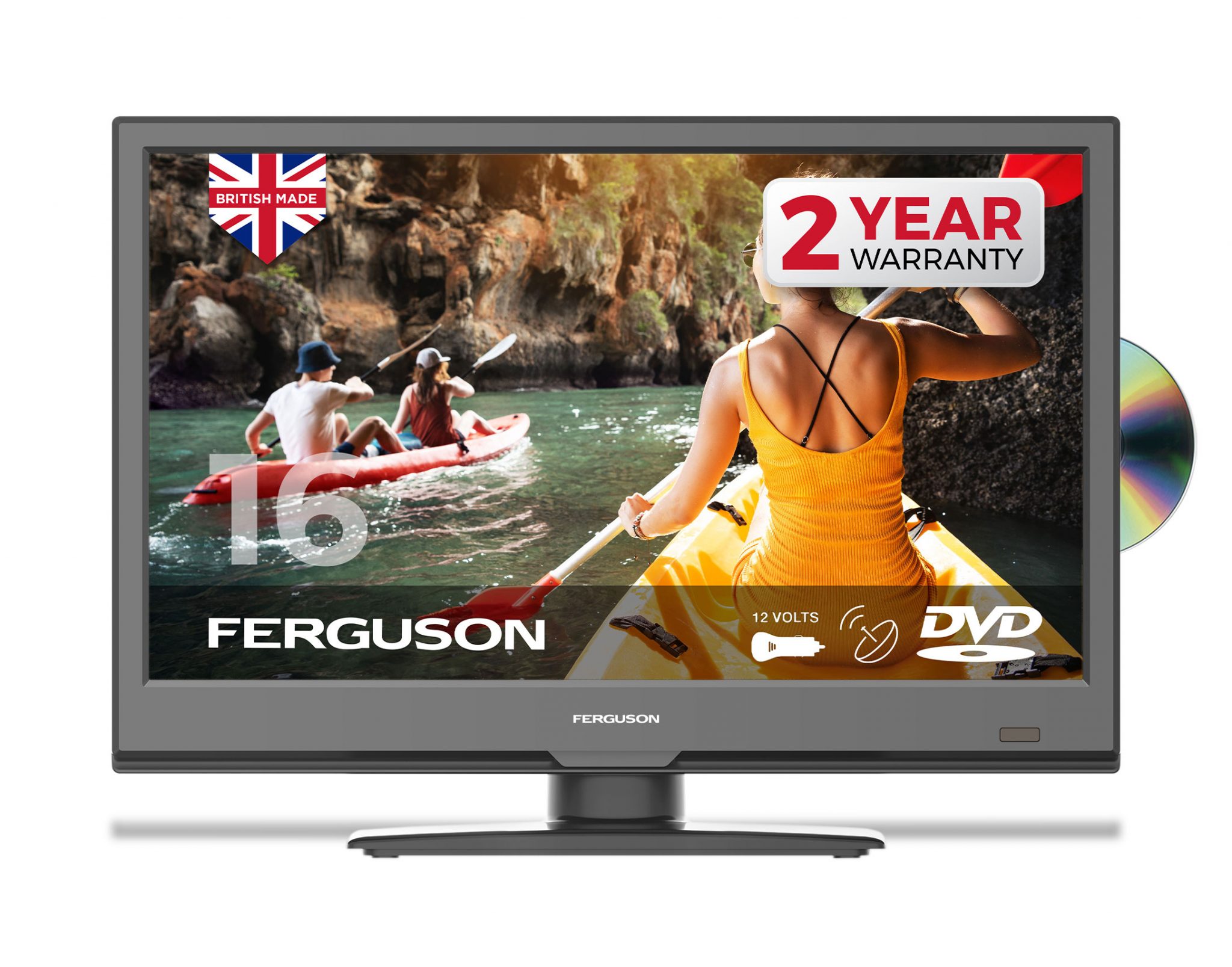 Ferguson F1620F 16 inch 12V Full HD LED TV with Built-in DVD Player ...