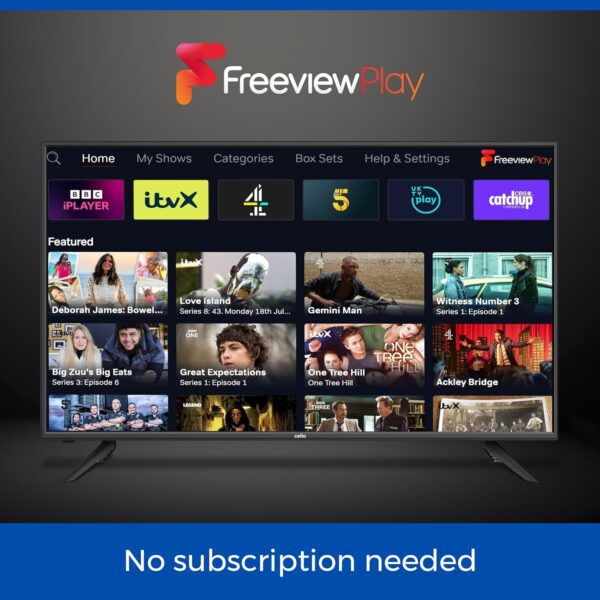 Cello LED 43" Smart TV/DVD Freesat HD Built in, Smart Ultrafast WebOS Freeview Kids Bedroom TV, Netflix, Apple TV, Bluetooth, UK Made (2024 Model) [Energy Class F] - C4324WSF - Image 3